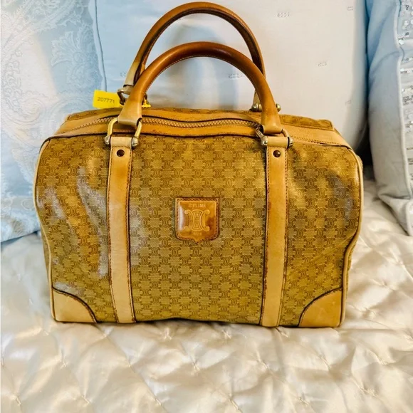 Celine Beige and Tan Satchel - Picture 7 of 16